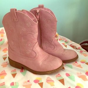 Girl’s Pink Cowgirl Boots - size 10